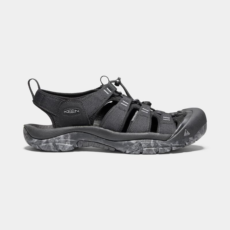 Keen Newport H2 Mens Hiking Sandals Black NZ Sale (3890-FCGJN)